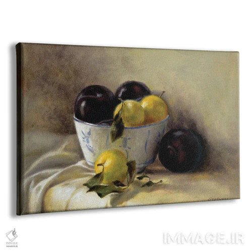 تابلو آلوی طلایی و سیاه اثر سیندی روِل - نمای پرسپکتیو محصول