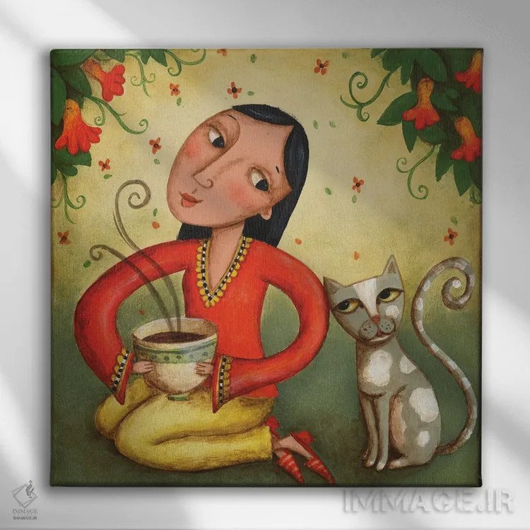 تابلو مدیتیشنهای پیچ امینالدوله اثر سیندی روِل - نمای روبهرو روی دیوار