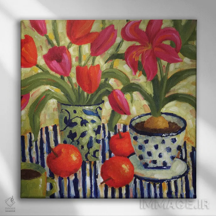 تابلو من هم همین فکر را میکنم اثر سیندی روِل - نمای روبهرو روی دیوار