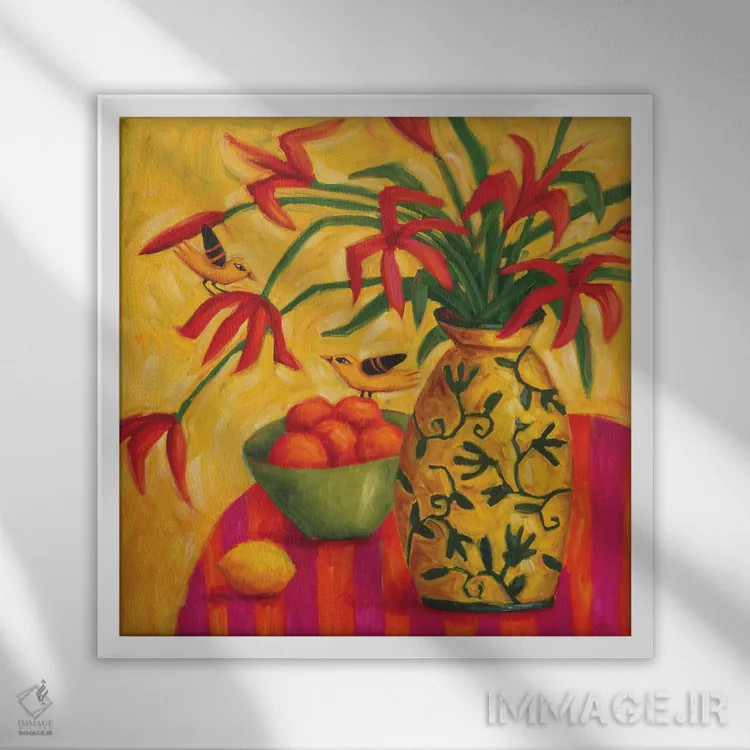 تابلو ترانههای طلایی اثر سیندی روِل - نمای قابدار سفید