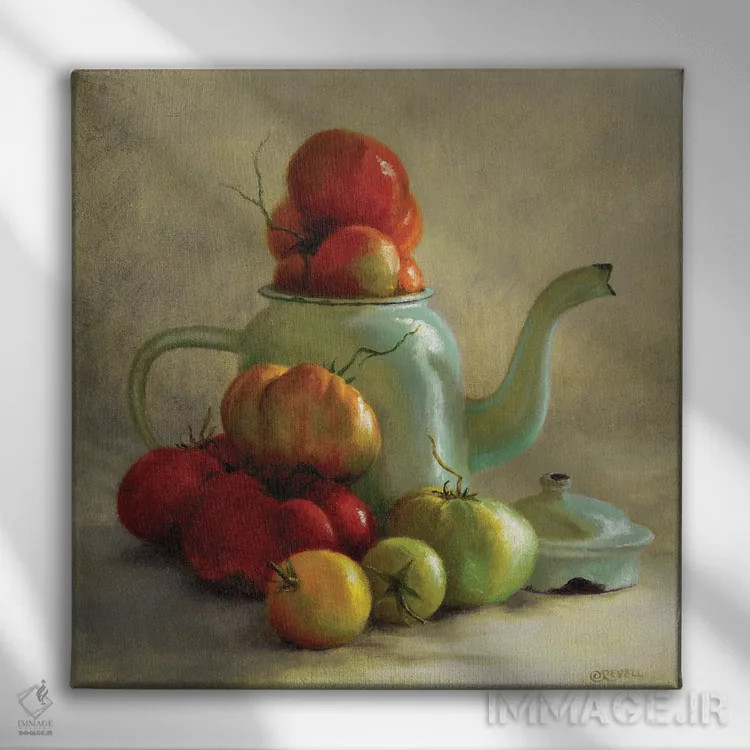 تابلو رسیدن گوجهفرنگیها ۴ اثر سیندی روِل - نمای روبهرو روی دیوار