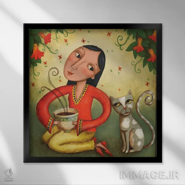 تابلو مدیتیشنهای پیچ امینالدوله اثر سیندی روِل - نمای قابدار مشکی