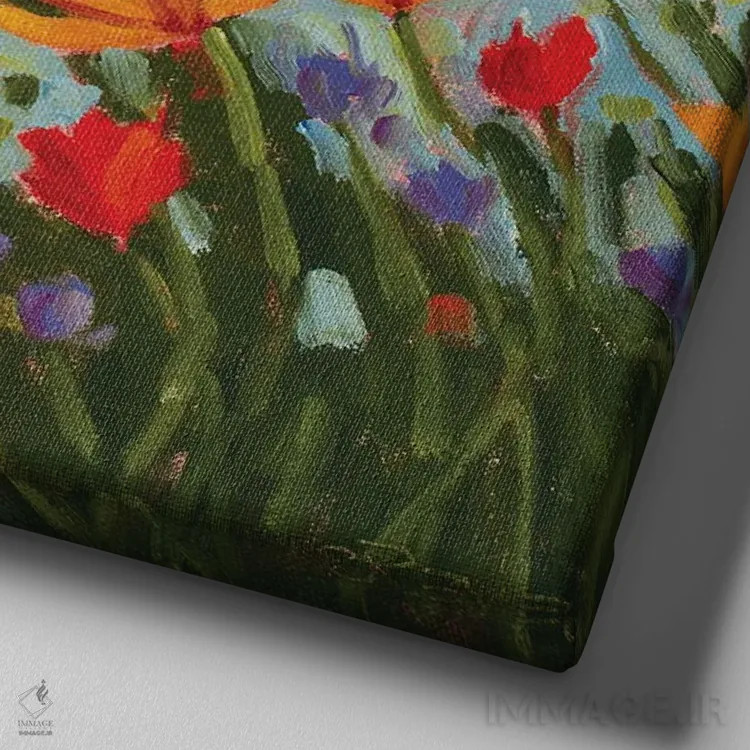 تابلو بزرگراه ۹۳ با رنگها میخواند اثر سیندی روِل - نمای نزدیک بافت بوم