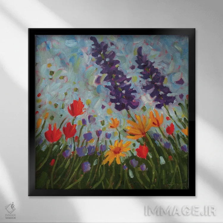 تابلو بزرگراه ۹۳ با رنگها میخواند اثر سیندی روِل - نمای قابدار مشکی