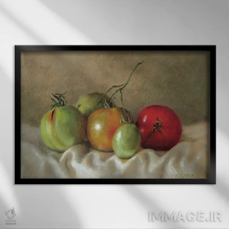 تابلو رسیدن گوجهفرنگیها ۳ اثر سیندی روِل - نمای قابدار مشکی