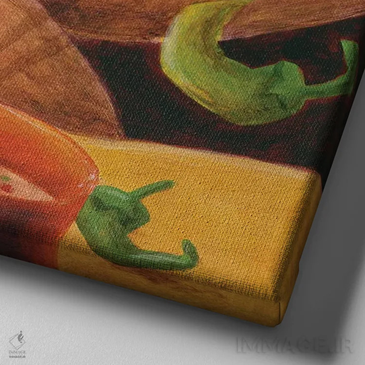 تابلو کمی ادویه اضافه کن اثر سیندی روِل - نمای نزدیک بافت بوم