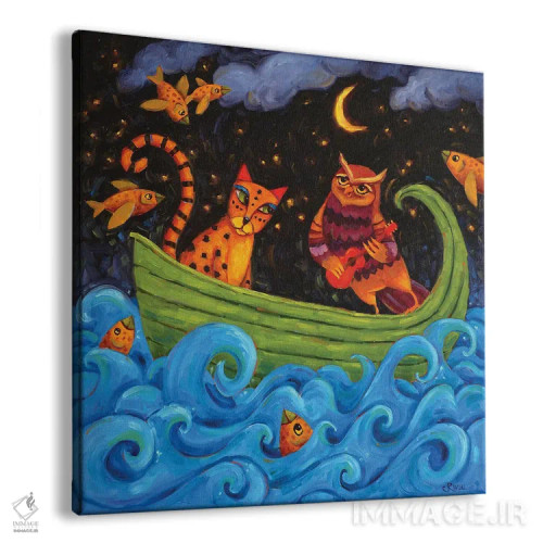 تابلو قایق عشق اثر سیندی روِل - نمای پرسپکتیو محصول