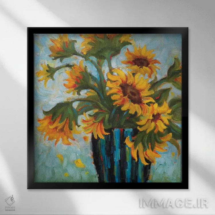 تابلو روزی شبیه این اثر سیندی روِل - نمای قابدار مشکی