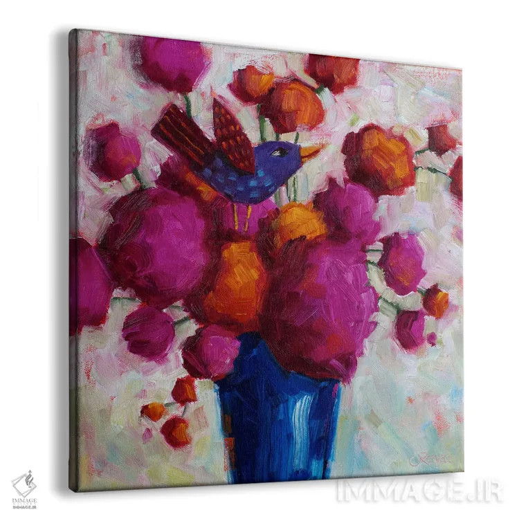 تابلو آوازهای سرخابی اثر سیندی روِل - نمای پرسپکتیو محصول