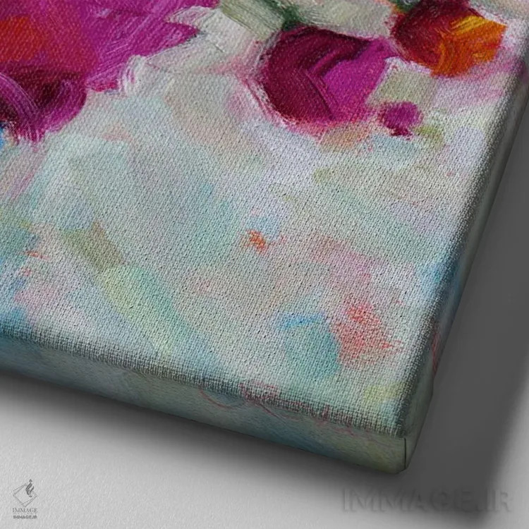 تابلو آوازهای سرخابی اثر سیندی روِل - نمای نزدیک بافت بوم