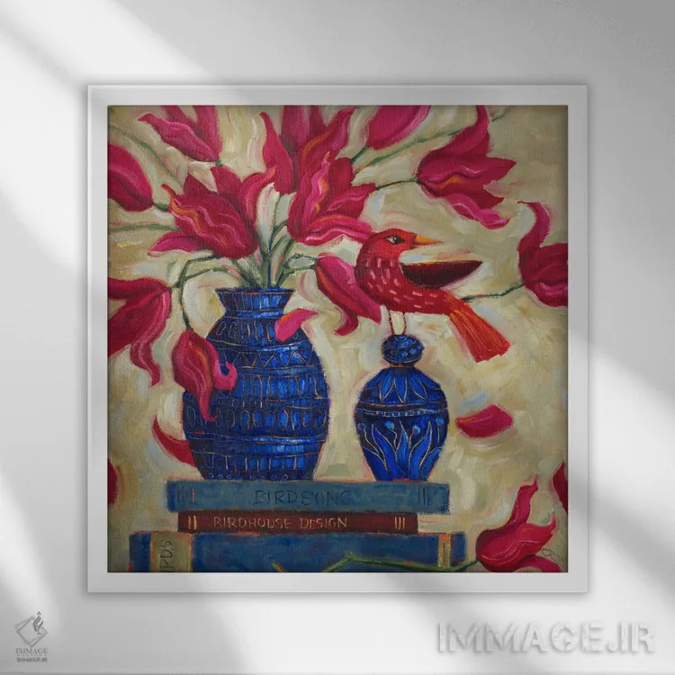 تابلو فقط سر زدن اثر سیندی روِل - نمای قابدار سفید