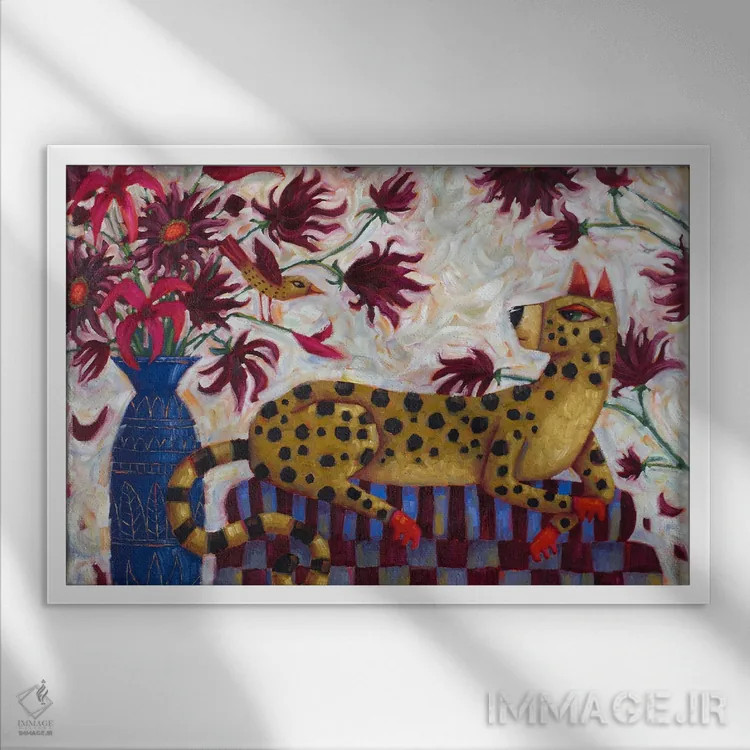 تابلو هارمونی زیر کوکبها اثر سیندی روِل - نمای قابدار سفید