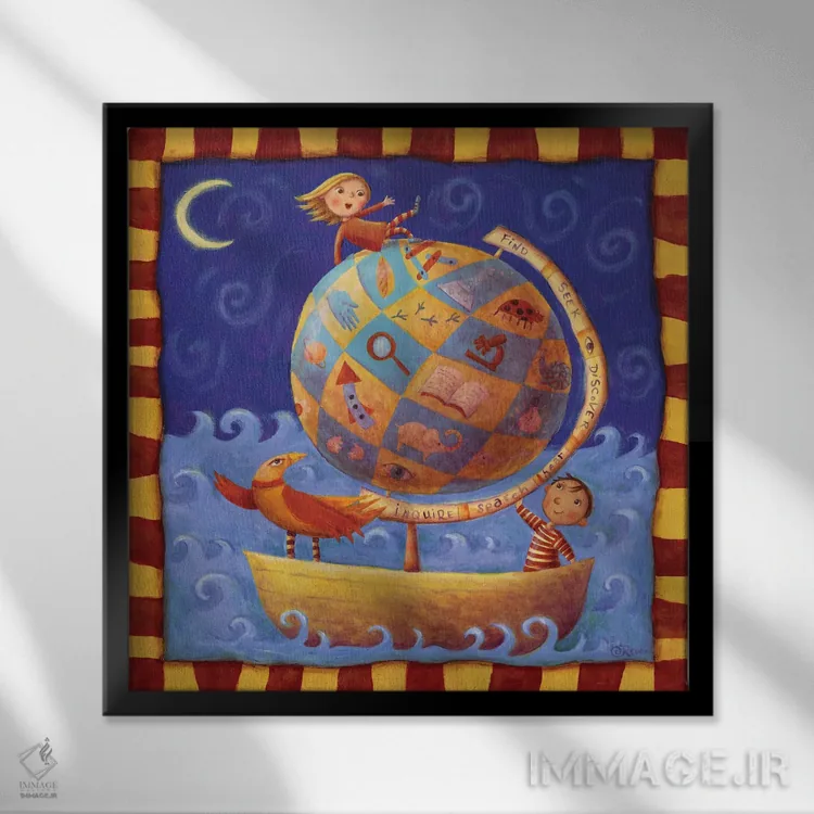 تابلو کشف کردن اثر سیندی روِل - نمای قابدار مشکی