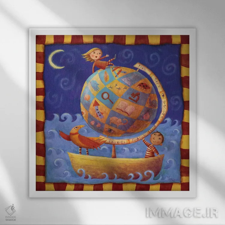 تابلو کشف کردن اثر سیندی روِل - نمای قابدار سفید