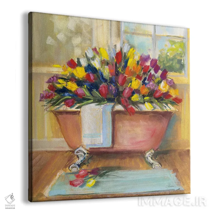 تابلو دستهگل وان حمام شماره دو اثر کارول روان - نمای پرسپکتیو محصول