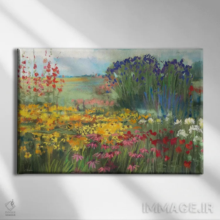 تابلو لبهٔ باغ اثر کارول روان - نمای روبهرو روی دیوار