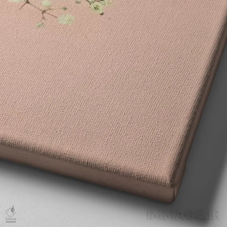 تابلو نفس کودک (گل ژیپسوفیلا) اثر کاسیا بک - نمای نزدیک بافت بوم