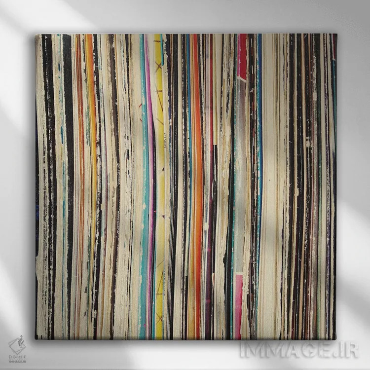 تابلو مجموعه صفحههای موسیقی اثر کاسیا بک - نمای روبهرو روی دیوار