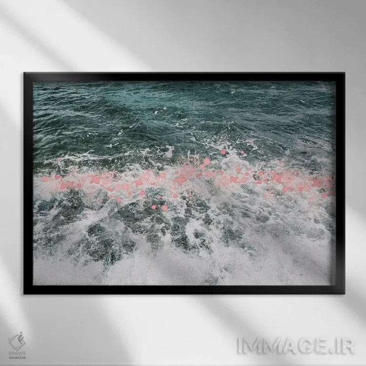 تابلو پاشیدن (پاشش) اثر کاسیا بک - نمای قابدار مشکی