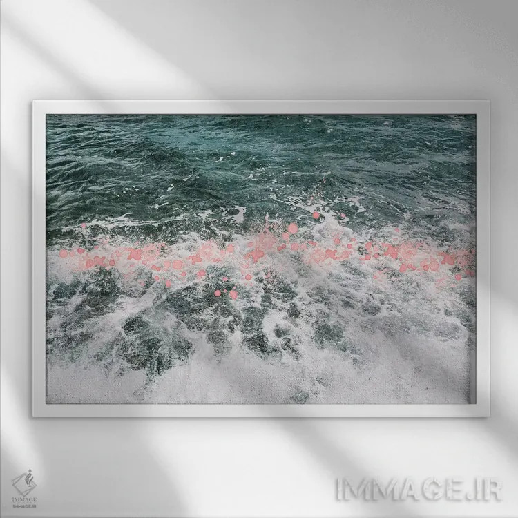 تابلو پاشیدن (پاشش) اثر کاسیا بک - نمای قابدار سفید