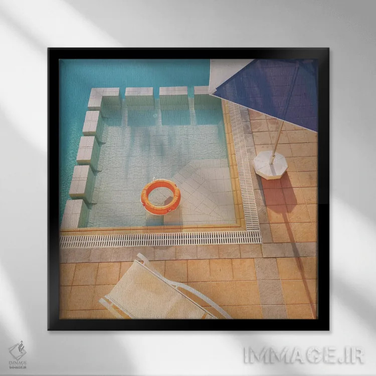 تابلو استخر شنا اثر کاسیا بک - نمای قابدار مشکی