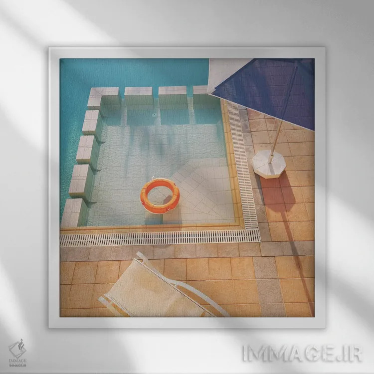 تابلو استخر شنا اثر کاسیا بک - نمای قابدار سفید