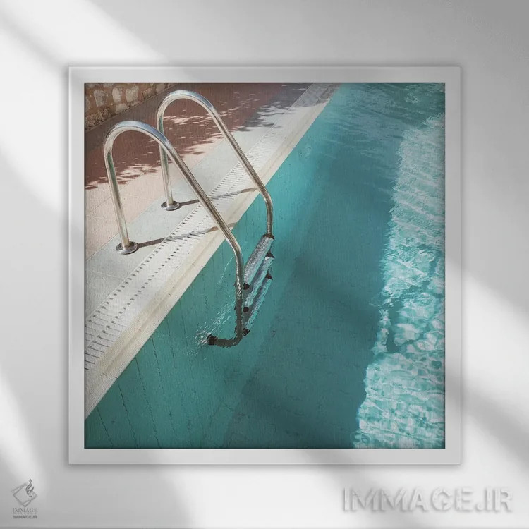 تابلو استخر شنا شماره چهار اثر کاسیا بک - نمای قابدار سفید