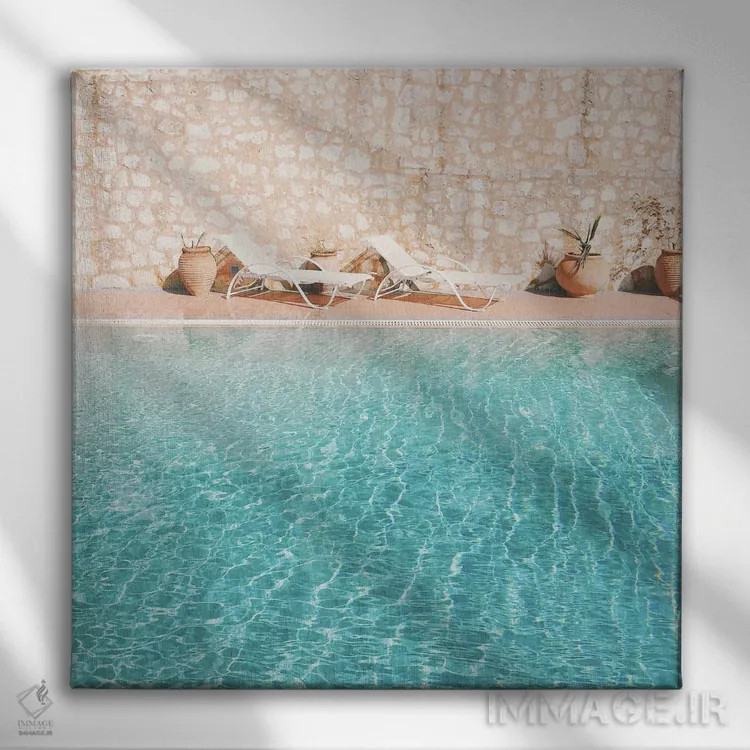 تابلو استخر شنا شماره پنج اثر کاسیا بک - نمای روبهرو روی دیوار