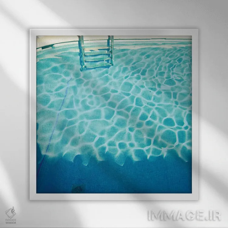 تابلو استخر شنا شماره نه اثر کاسیا بک - نمای قابدار سفید