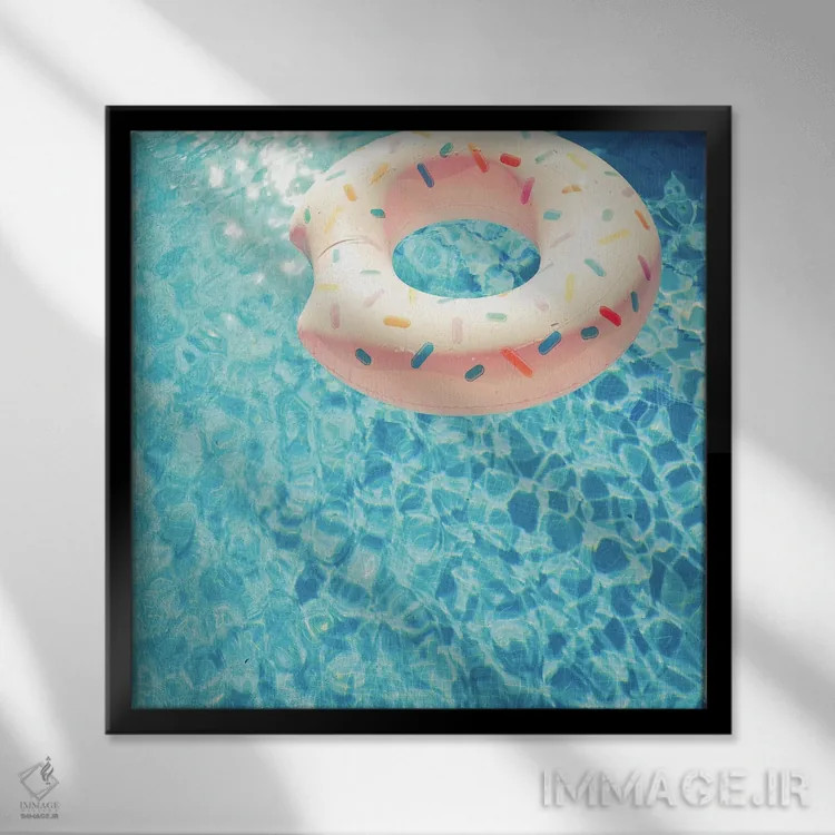 تابلو استخر شنا شماره هفت اثر کاسیا بک - نمای قابدار مشکی