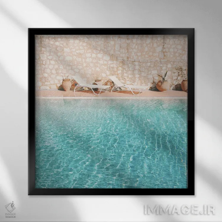 تابلو استخر شنا شماره پنج اثر کاسیا بک - نمای قابدار مشکی