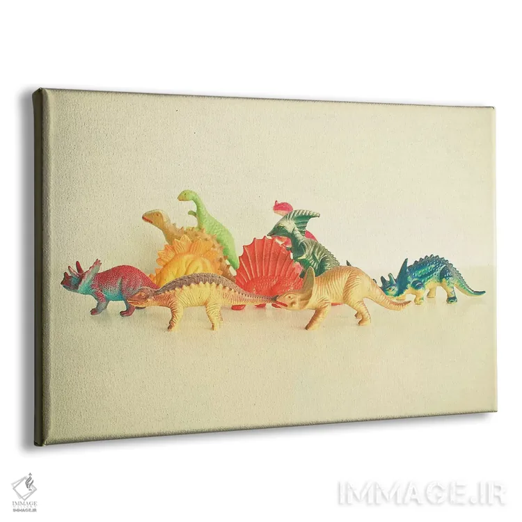 تابلو قدم زدن با دایناسورها اثر کاسیا بک - نمای پرسپکتیو محصول