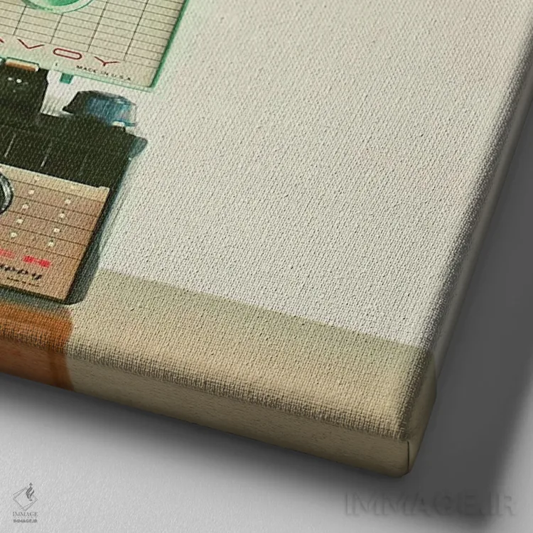 تابلو برج دوربینها اثر کاسیا بک - نمای نزدیک بافت بوم