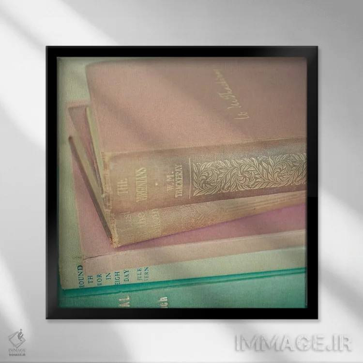 تابلو عاشق کتاب اثر کاسیا بک - نمای قابدار مشکی