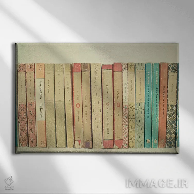 تابلو کتابها اثر کاسیا بک - نمای روبهرو روی دیوار