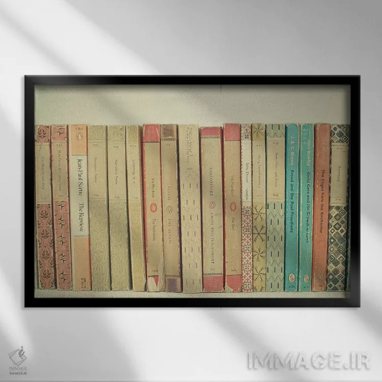 تابلو کتابها اثر کاسیا بک - نمای قابدار مشکی