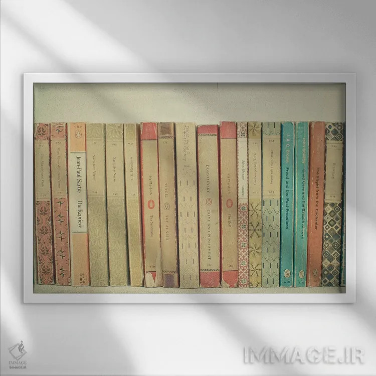 تابلو کتابها اثر کاسیا بک - نمای قابدار سفید