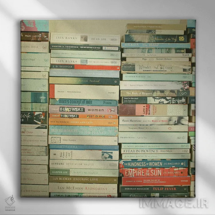 تابلو کرم کتاب (اهل کتاب) اثر کاسیا بک - نمای روبهرو روی دیوار