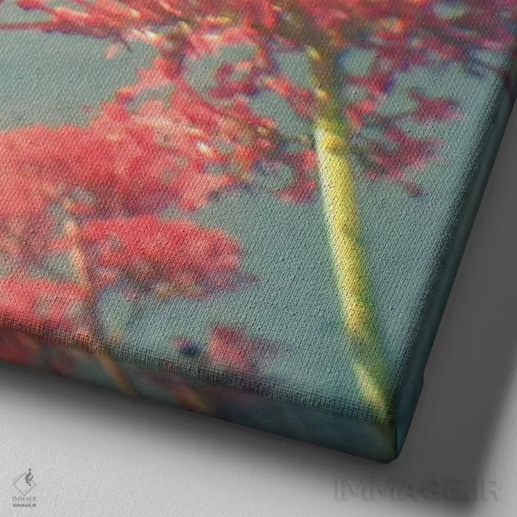 تابلو رویای تمشک اثر کاسیا بک - نمای نزدیک بافت بوم