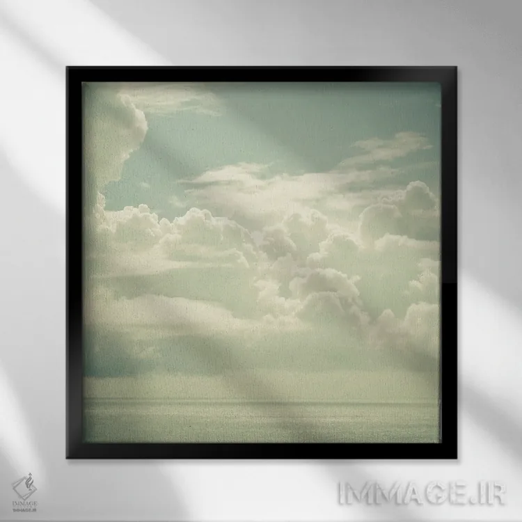 تابلو آنگاه که ابرها جمع شدند اثر کاسیا بک - نمای قابدار مشکی