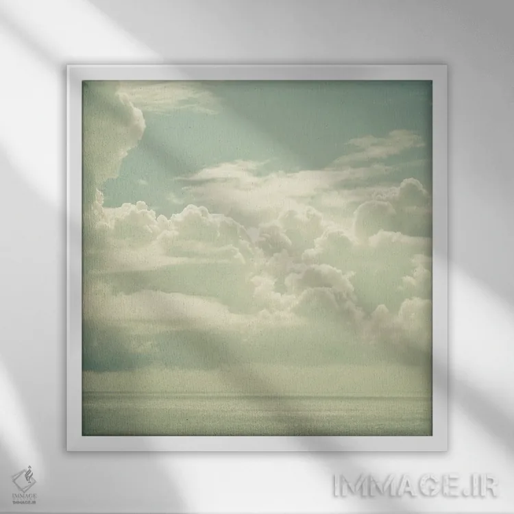 تابلو آنگاه که ابرها جمع شدند اثر کاسیا بک - نمای قابدار سفید