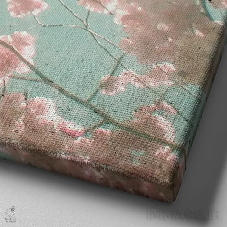 تابلو آفتاب مهآلود اثر کاسیا بک - نمای نزدیک بافت بوم