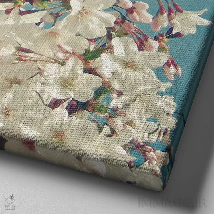 تابلو غنچهها در ماه مه اثر کاسیا بک - نمای نزدیک بافت بوم