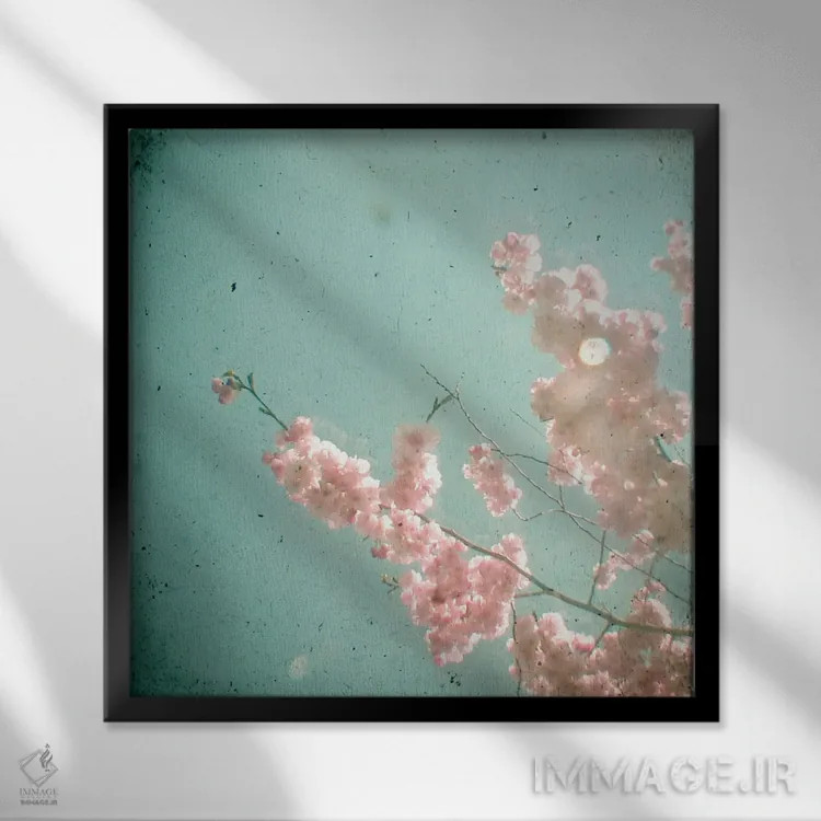 تابلو آفتاب مهآلود اثر کاسیا بک - نمای قابدار مشکی