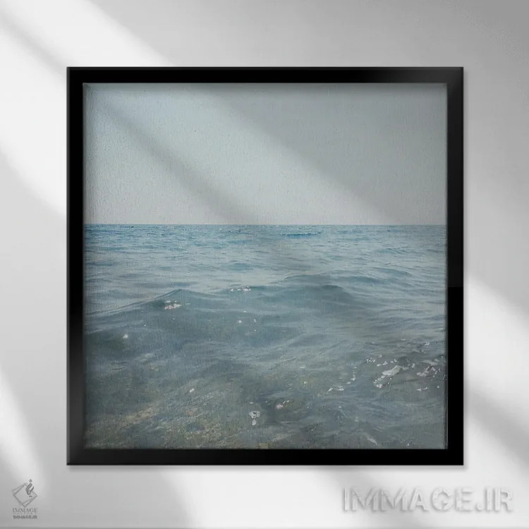 تابلو اقیانوس آرام اثر کاسیا بک - نمای قابدار مشکی