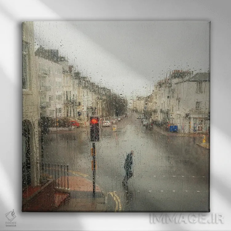 تابلو بارانهای آوریل اثر کاسیا بک - نمای روبهرو روی دیوار