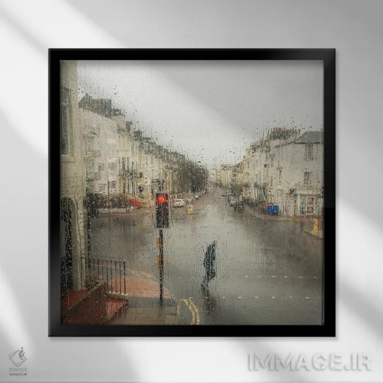 تابلو بارانهای آوریل اثر کاسیا بک - نمای قابدار مشکی
