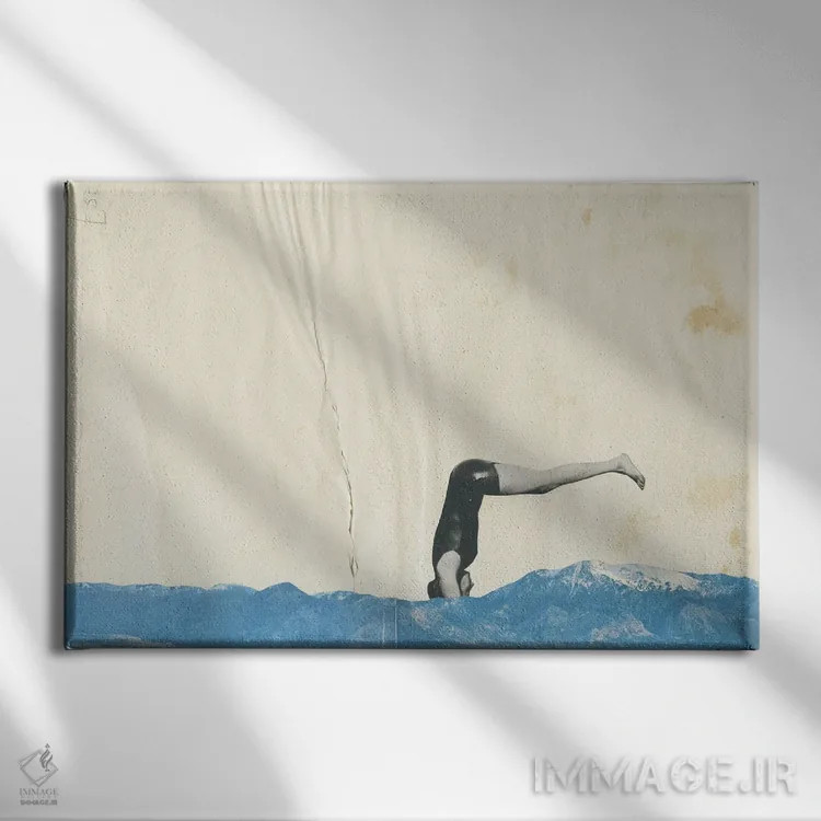 تابلو شیرجه اثر کاسیا بک - نمای روبهرو روی دیوار