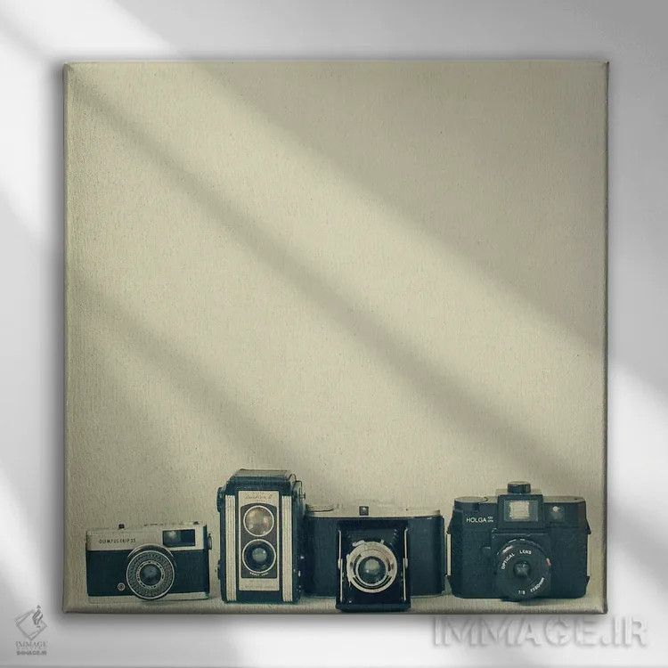 تابلو مجموعه دوربینها اثر کاسیا بک - نمای روبهرو روی دیوار