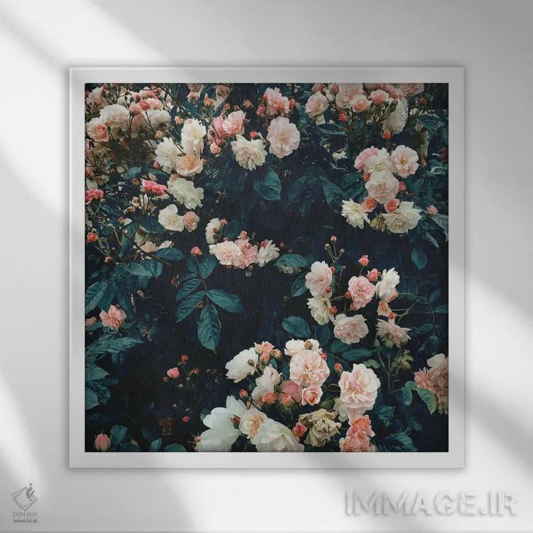 تابلو باغ اسرارآمیز اثر کاسیا بک - نمای قابدار سفید